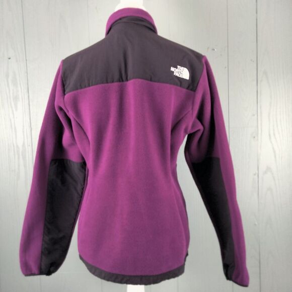 The North Face Denali Jacket Womens M Black Purple Polartec Fleece Full Zip - Picture 3 of 16